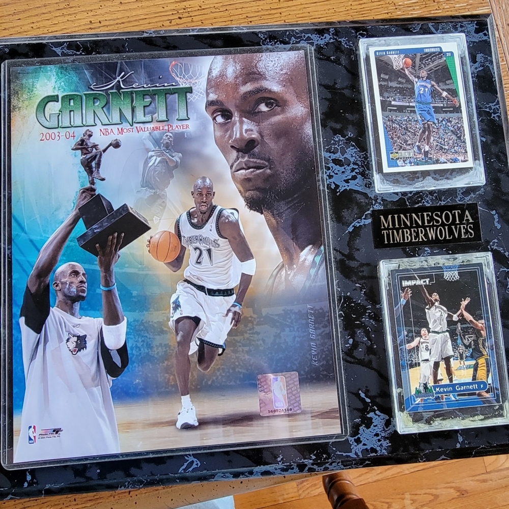 Kevin Garnett 2003-04 MVP plaque by All Seasons Sports Plaques.